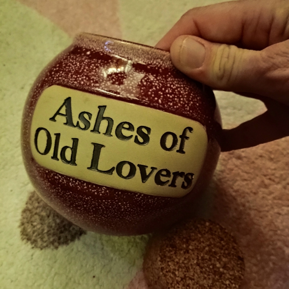 Humorous Ceramic Jar with Cork Top